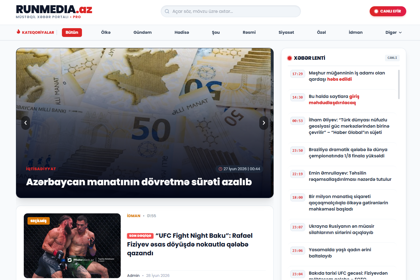 Xəbər Portalı Dizaynı