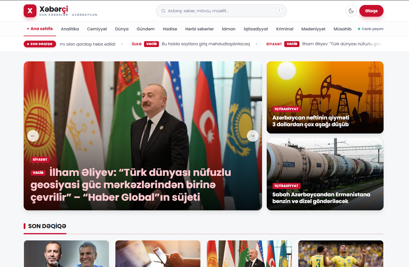 Xəbər Portalı Dizaynı